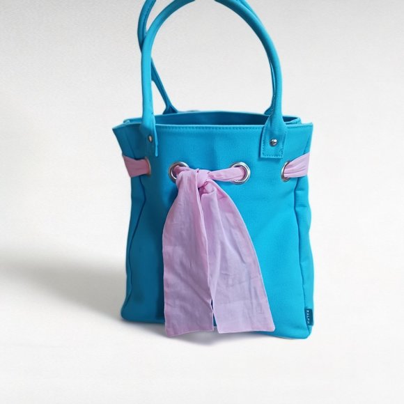 Ralph Lauren Blue Canvas Tote Shoulder Shopper Bag - Picture 4 of 13